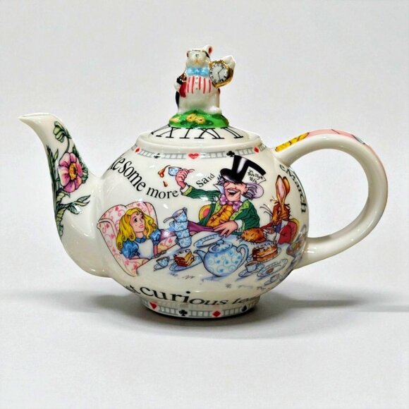 Cardew Teapot Alice in Wonderland Porcelain March Hare Mad Hatter Tea Party 2004 - Picture 1 of 16